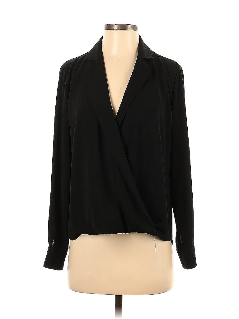 Vince Camuto Long Sleeve Blouse: Black Tops - Size X-Small | ThredUp
