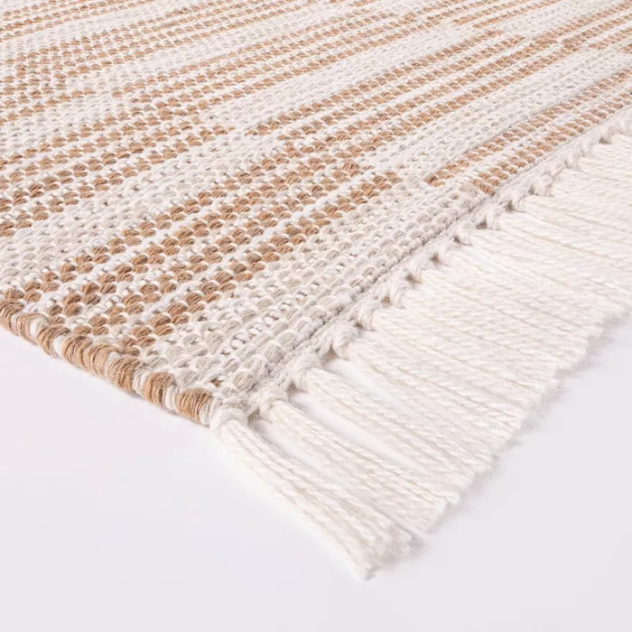 Rossmoor Indoor/Outdoor Plaid Scatter Rug Tan - Threshold™ designed with Studio McGee | Target