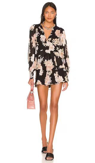 Yolanda Dress in Blossom Black | Revolve Clothing (Global)