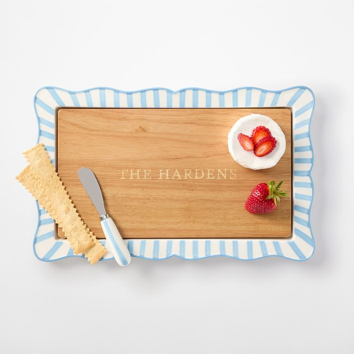 Striped Ceramic Cheese Board Set | Mark and Graham