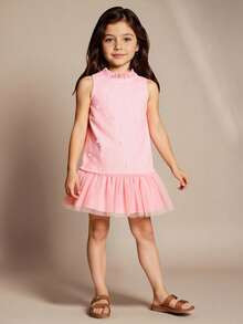 SHEIN Newly Launched! Young Girl Sleeveless Dress In A Stylish And Elegant Debutante Style. Featu... | SHEIN