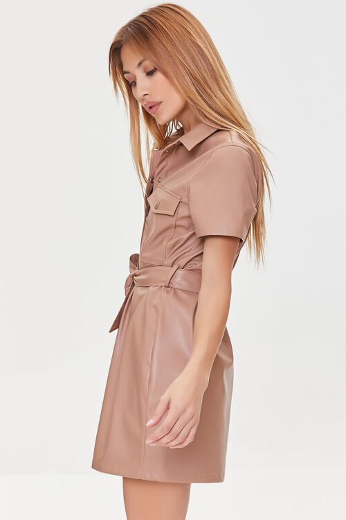 Faux Leather Shirt Dress | Forever 21 (US)