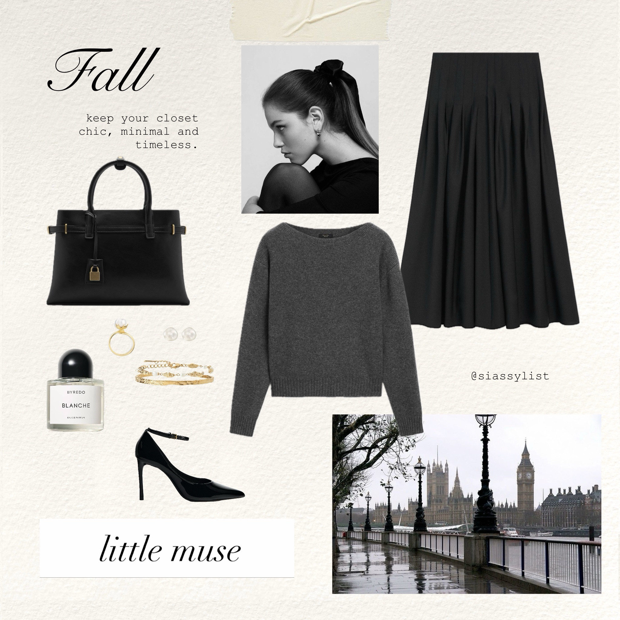 Chic, elegant and timeless outfit - grey sweater, black pleated skirt

#LTKStyleTip #LTKCyberWeek #LTKU