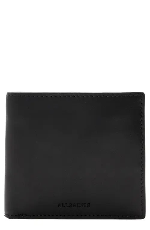 AllSaints Delph Leather Wallet in Black at Nordstrom | Nordstrom