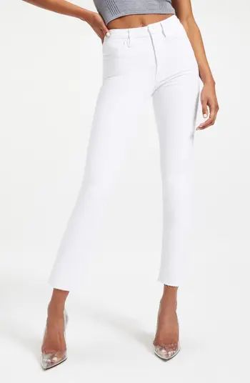 Good Straight Raw Hem Straight Leg Jeans | Nordstrom