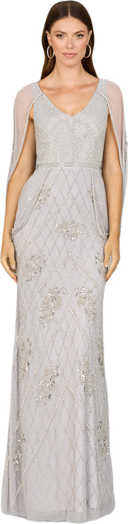 LARA New York Beaded Cape Sleeve Dress | Nordstrom | Nordstrom