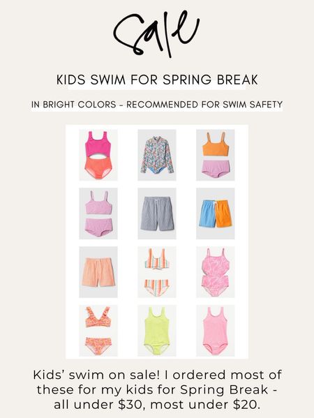 bright swim picks for kids, all on sale! 

#LTKkids #LTKswim #LTKfamily
