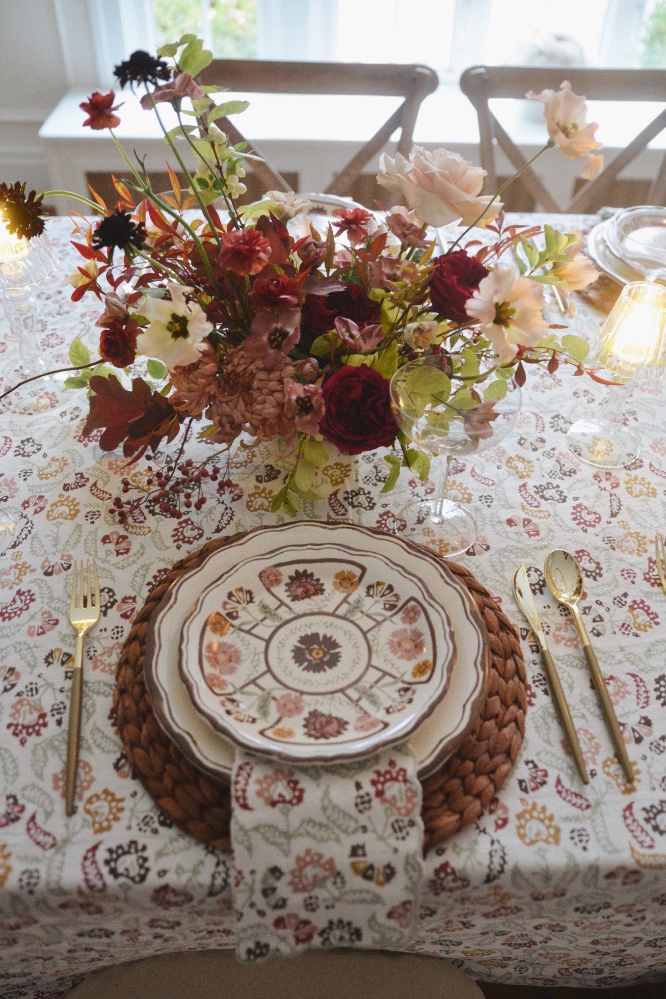Our Friendsgiving tablescape, linked all of the details that will arrive in time for your Thanksgiving table. Also perfect for a Christmas table setting + holiday decor!

#LTKHoliday #LTKhome #LTKparties