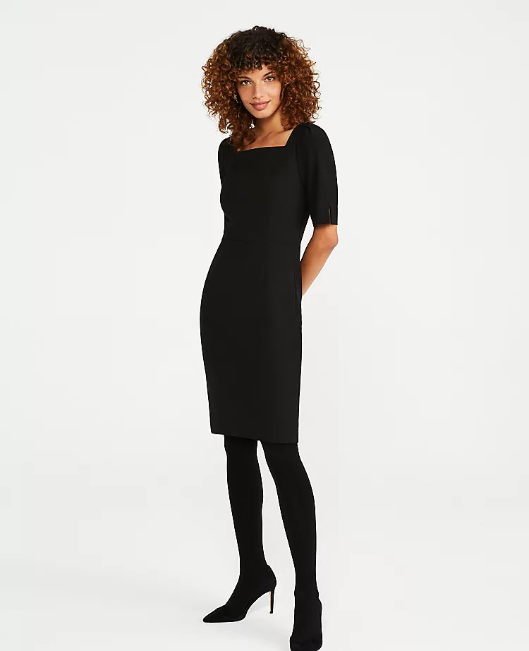 The Square Neck Sheath Dress in Seasonless Stretch | Ann Taylor | Ann Taylor (US)
