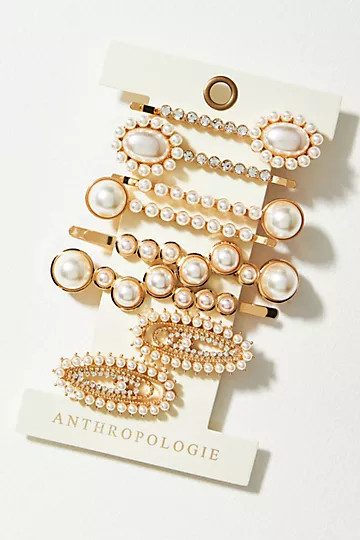 Set of Eight Pearl Hair Clips | Anthropologie (US)