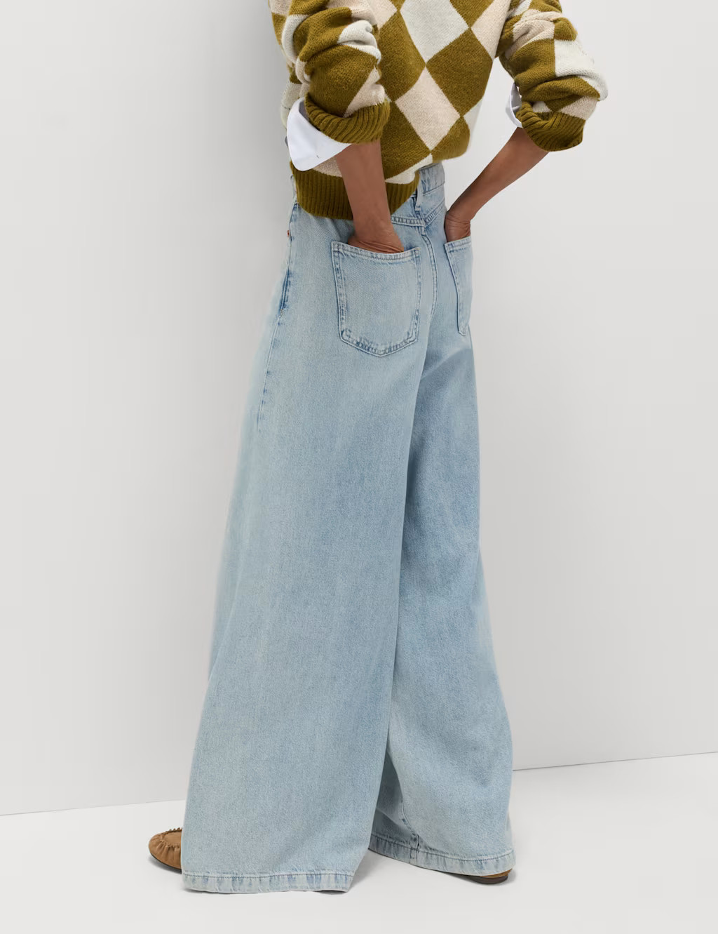 Lyocell™ Blend Wide Palazzo Leg Jeans | Marks & Spencer (UK)