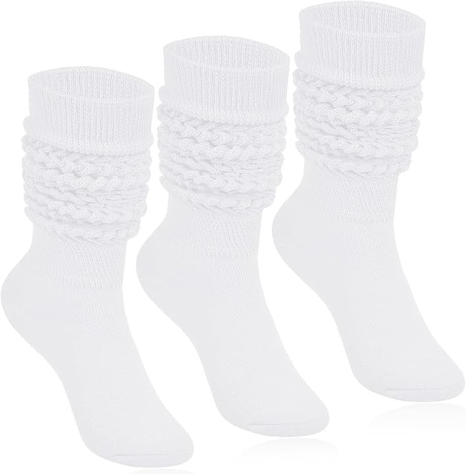 KEREDA Slouch Socks Women Knee High Scrunch Scrunchie Socks 3 Pairs Size 6-11 | Amazon (US)