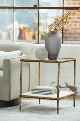Ryandale Accent Table, Antique Brass Finish | Ashley Homestore