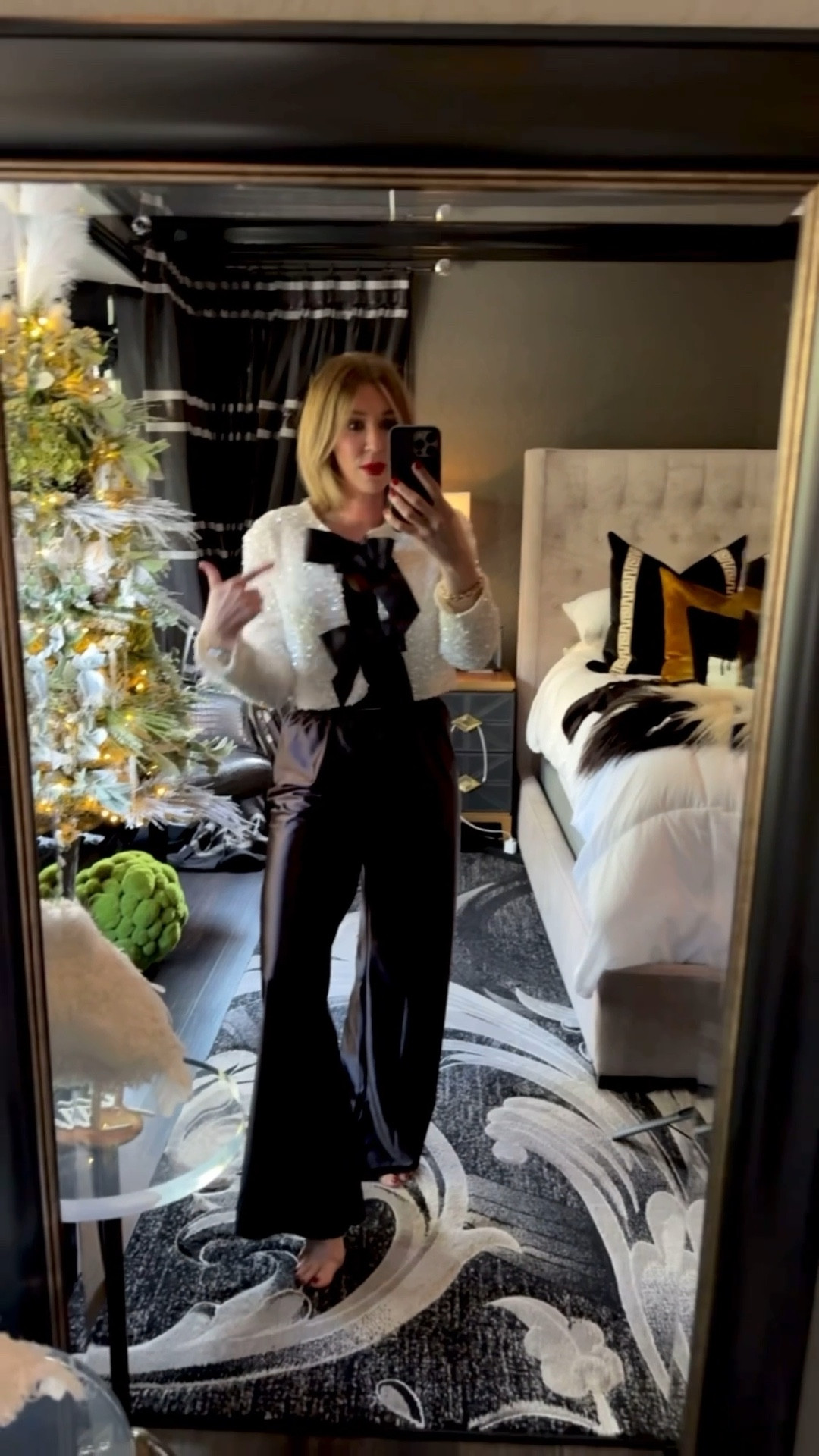 Holiday outfit from Amazon - wearing mediums 

#LTKHoliday #LTKootd