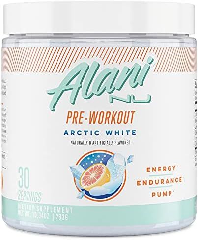 Alani Nu Pre-Workout Supplement Powder for Energy, Endurance, and Pump, Arctic White, 30 Servings... | Amazon (US)