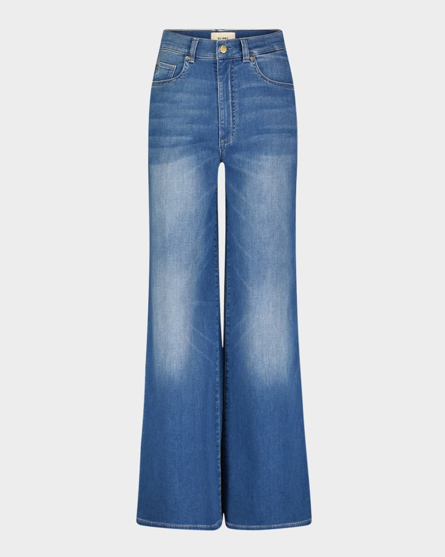 DL Softwear Hepburn Wide-Leg High-Rise Jeans | Neiman Marcus