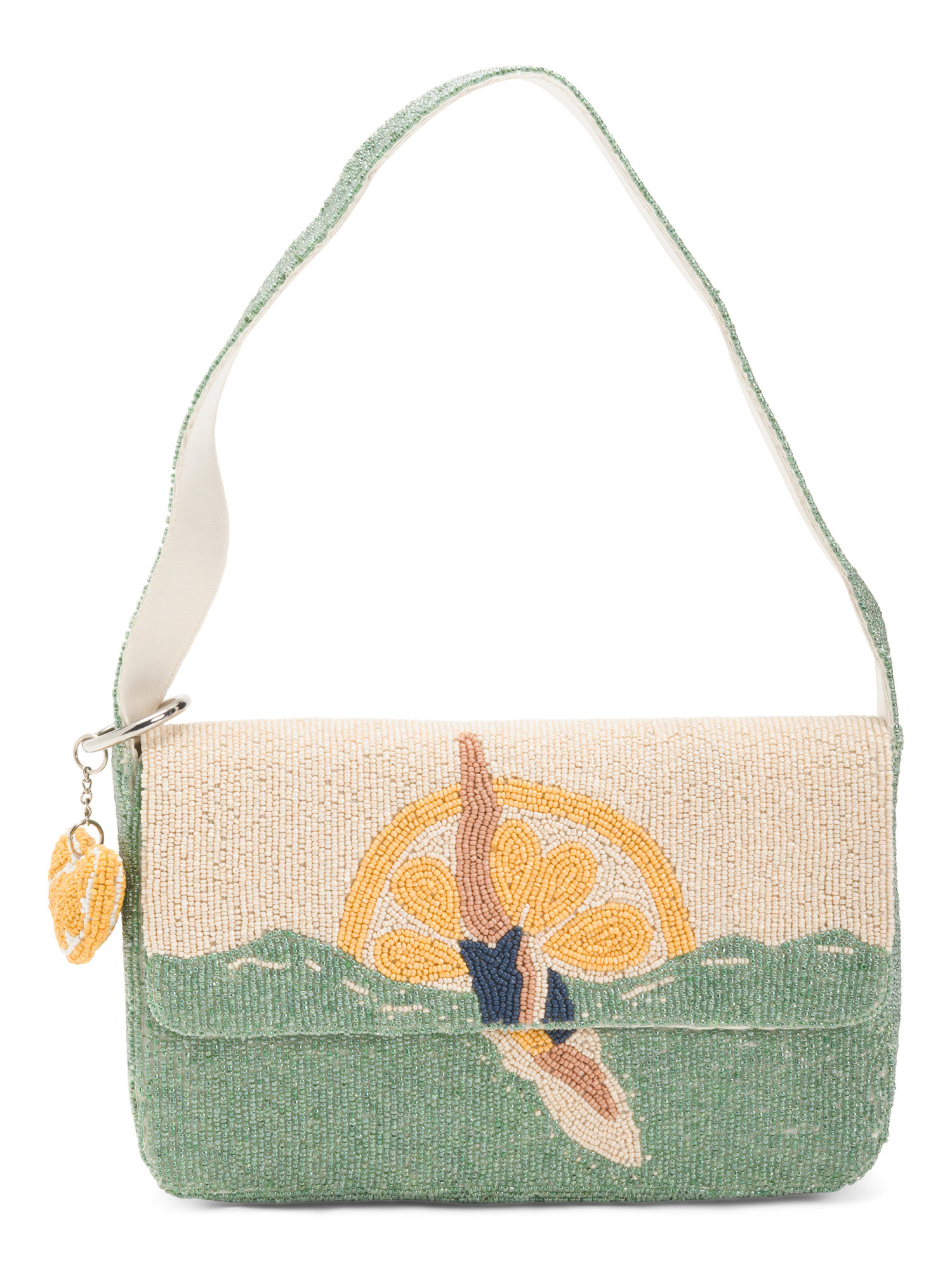 Beaded Sea Dive Lemon Shoulder Bag | TJ Maxx