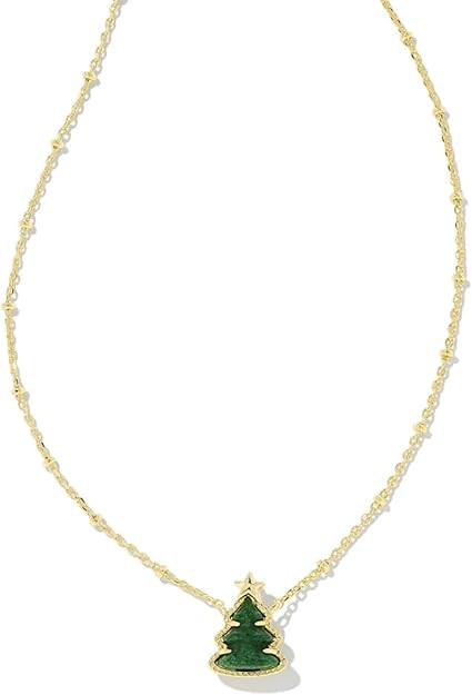 Kendra Scott Holiday Tree Pendant Necklace, 14k Gold Plated Brass, Quartzite, Fashion Jewelry for... | Amazon (US)