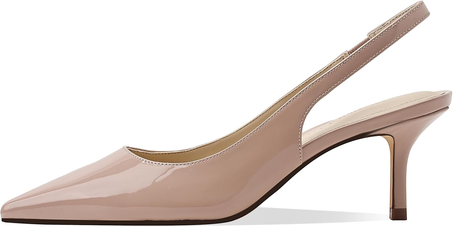 Women's Kitten Heel Slingback Pointed Closed Toe Pumps Dress Shoes for Women Low Stiletto Heels f... | Amazon (US)
