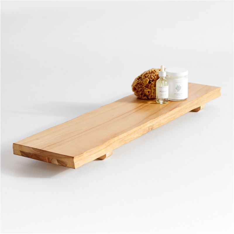 Wooden Bath Tray + Reviews | Crate & Barrel | Crate & Barrel