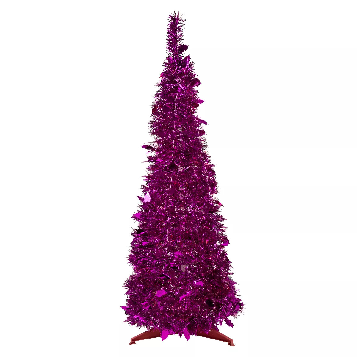 Northlight 6' Pink Tinsel Pop-Up Artificial Christmas Tree, Unlit | Target