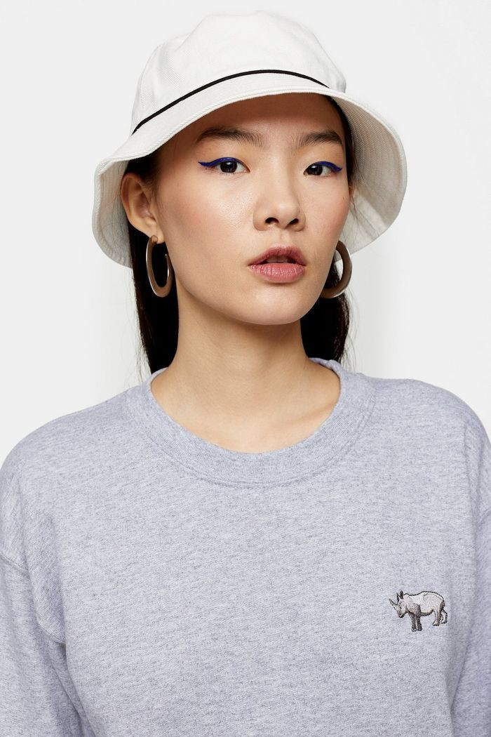 Piped Bucket Hat In White | Topshop UK