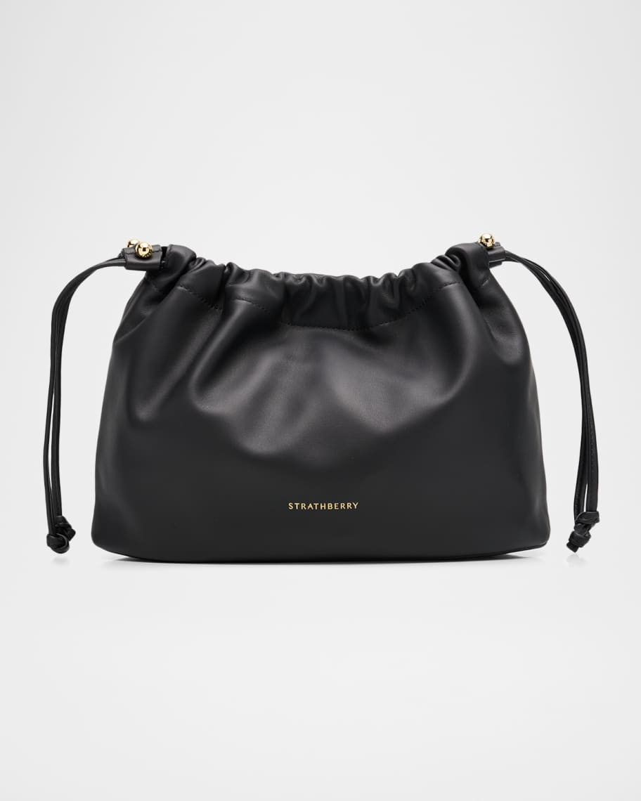 STRATHBERRY Charlotte Midi Nappa Leather Drawstring Bag | Neiman Marcus