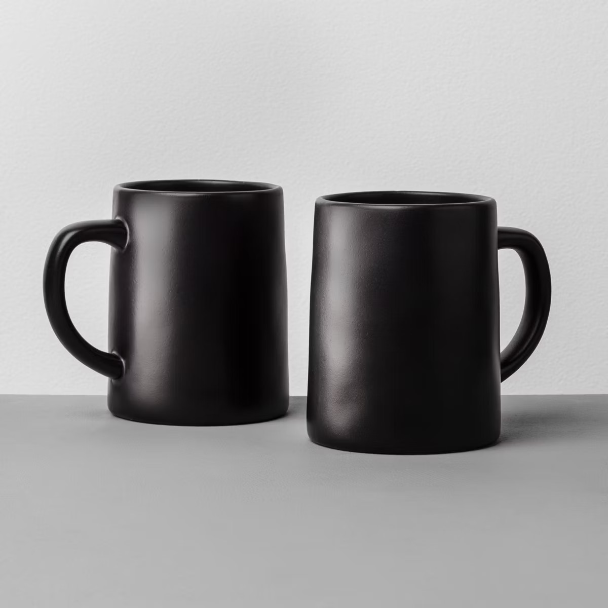 2pk 16oz Stoneware Mug Set Black - Hearth & Hand™ with Magnolia: Durable, Microwave-Safe | Target