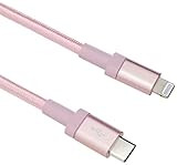 Amazon Basics Nylon Braided USB-C to Lightning Cable, MFi Certified iPhone Charger - Rose Gold, 6... | Amazon (US)