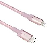 Amazon Basics Nylon Braided USB-C to Lightning Cable, MFi Certified iPhone Charger - Rose Gold, 6... | Amazon (US)