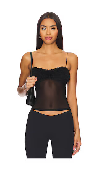 Carmine Cami Top in Black | Revolve Clothing (Global)