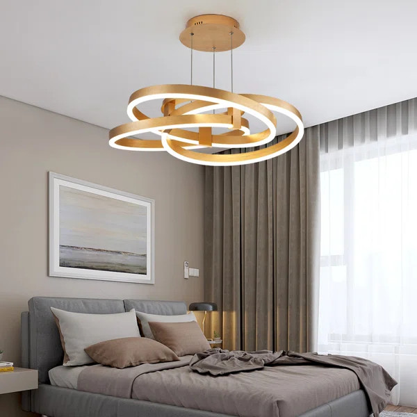 Alliber Dimmable LED Geometric Chandelier | Wayfair North America