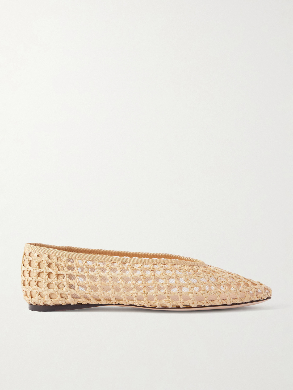 Loeffler Randall - Emery Crocheted Raffia Ballet Flats - Neutrals | NET-A-PORTER (US)
