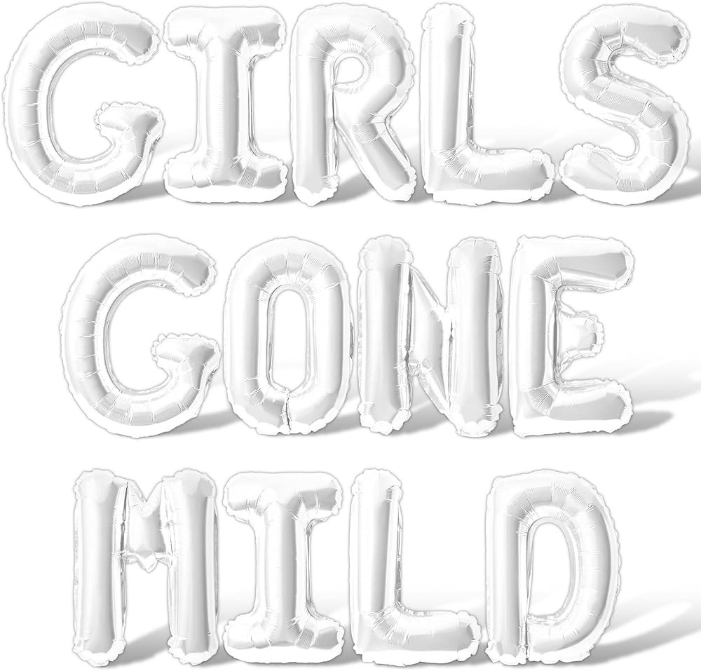 Letter Balloons - GIRLS GONE MILD 16" Inch Alphabet Letters Foil Mylar Balloon Bachelorette Party... | Amazon (US)