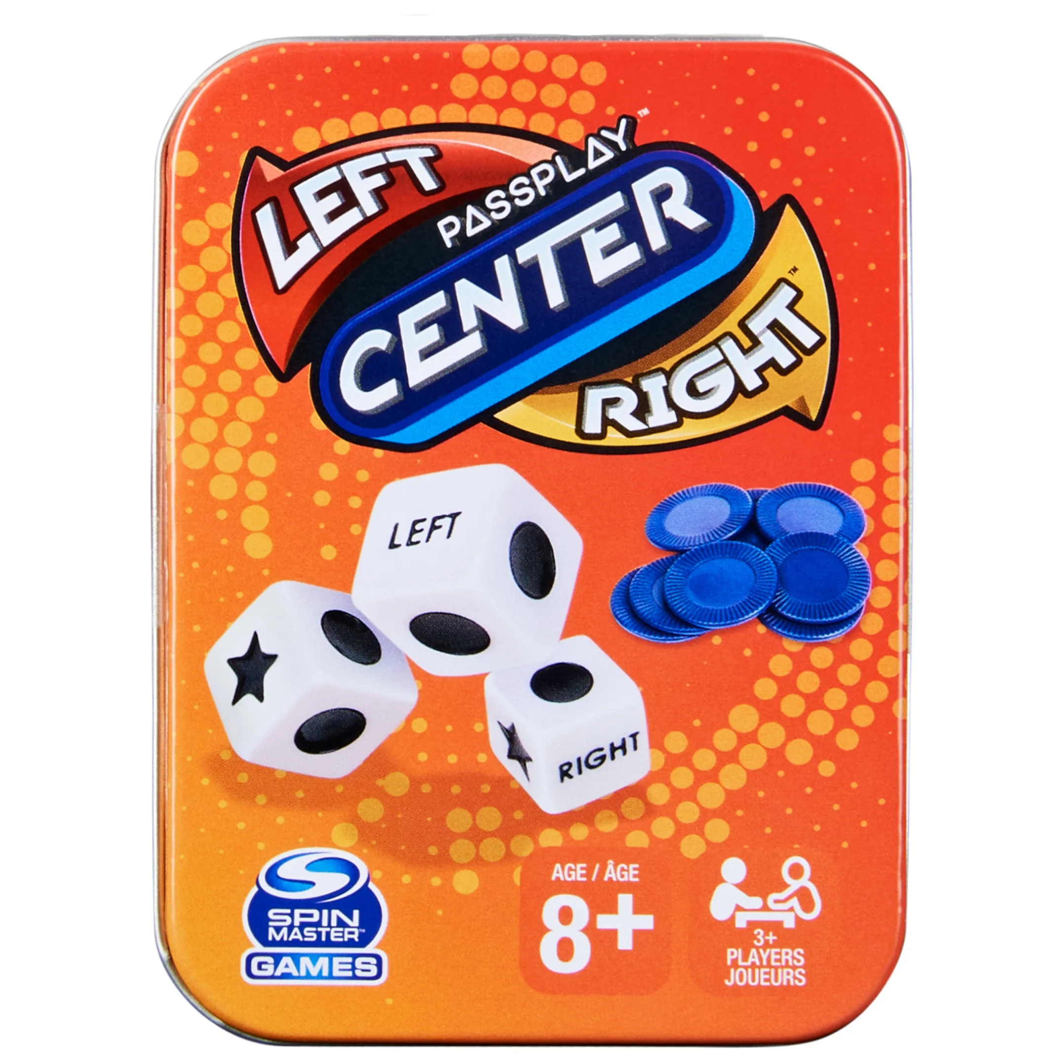 Spin Master Games, Passplay: The Game of Left Center Right in a Portable Tin, for Ages 8 and up | Walmart (US)