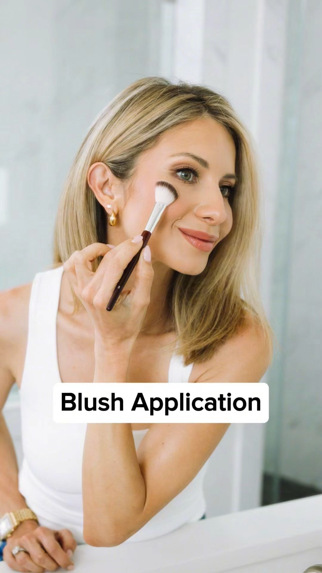 My go-to cream blush for over 40 skin + the brush breakdown! The Jane Iredale Glow Time Blush Stick in "Balmy" gives the prettiest peachy-pink glow hydrating, blendable, and flattering without shimmer. I’m demoing two BK Beauty brushes: 112 for light precision and 107 for a fuller wash of color.

#LTKBeauty #LTKOver40