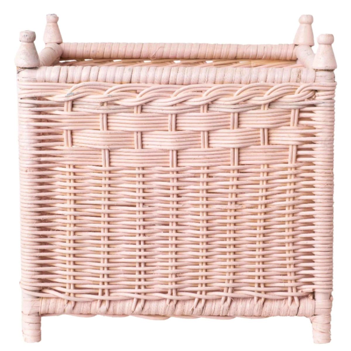 Wicker Box Planters in Pink | The Well Appointed House, LLC