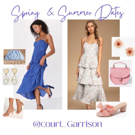 Beautiful wedding guest dress, graduation dress,
Spring dress or date night dress. Layered ruffle detail in a Royal
Blue and floral pastel. Paired with stunning bow sandals, raffia top handle purse, pink saddlebag, Charlotte Tilbury lipstick and Lauren Hope earrings. The dress is so feminine & elegant and purse is so unique. Perhaps a chic travel outfit too? 

Wedding guest
Bridal shower 
Baby shower
Graduation 
Anthro 
Hillhouse 
Uncommon James 
Charlotte Tilbury 
Free people
Lulus
#liketkit #LTKshoecrush #LTKxSephora #LTKxTarget #LTKmidsize #LTKshoecrush #LTKbeauty #LTKwedding #LTKxSephora #LTKxTarget


#LTKparties #LTKshoecrush #LTKwedding