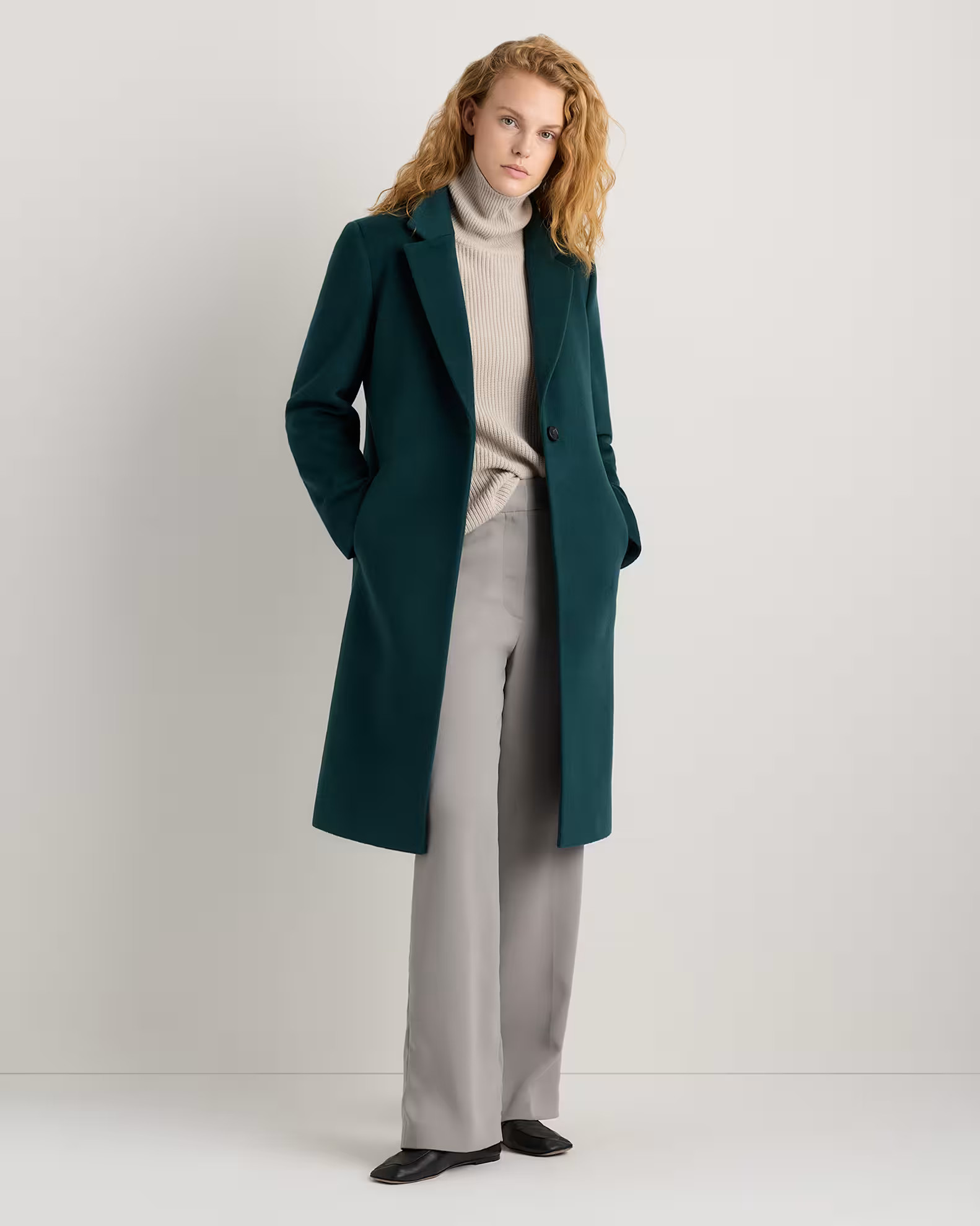 Wool Cashmere Classic Single-Breasted Coat | Quince