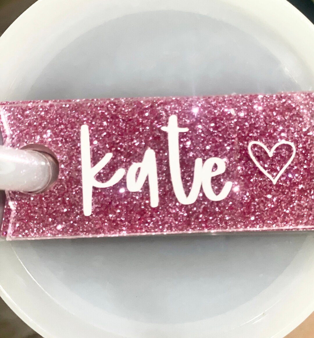 Preppy Stanley Name Plate Glitter 40oz Acrylic Stanley - Etsy | Etsy (US)