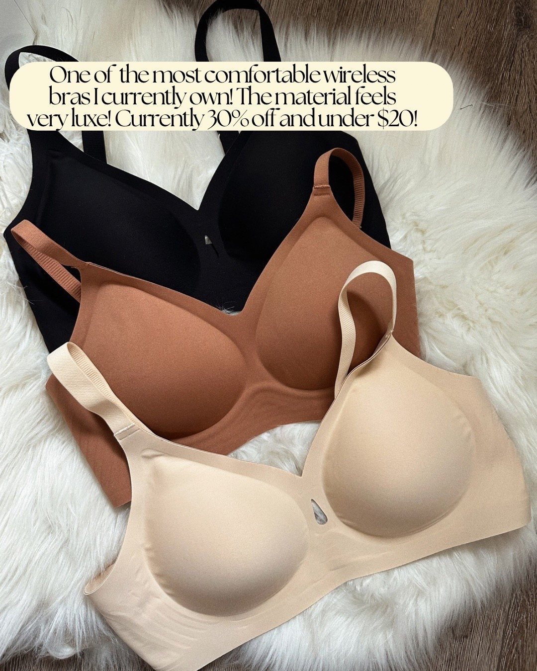 Live a wireless bra and this one from Amazon has been such an amazing find. Comes in many color and it’s super comfy!
Runs tts. 

#LTKselfcare #LTKmomlife #LTKmorningroutine