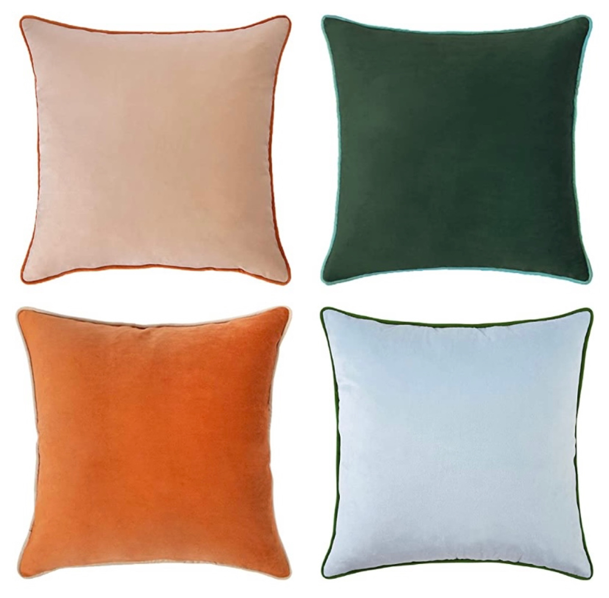 Fluffy velvet pillow covers with complimentary piping. 

#LTKunder100 #LTKunder50 #LTKhome