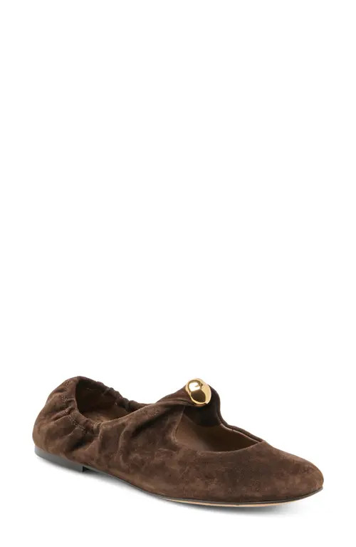 Dolce Vita Cornel Mary Jane Flat in Dark Brown Suede at Nordstrom, Size 7.5 | Nordstrom