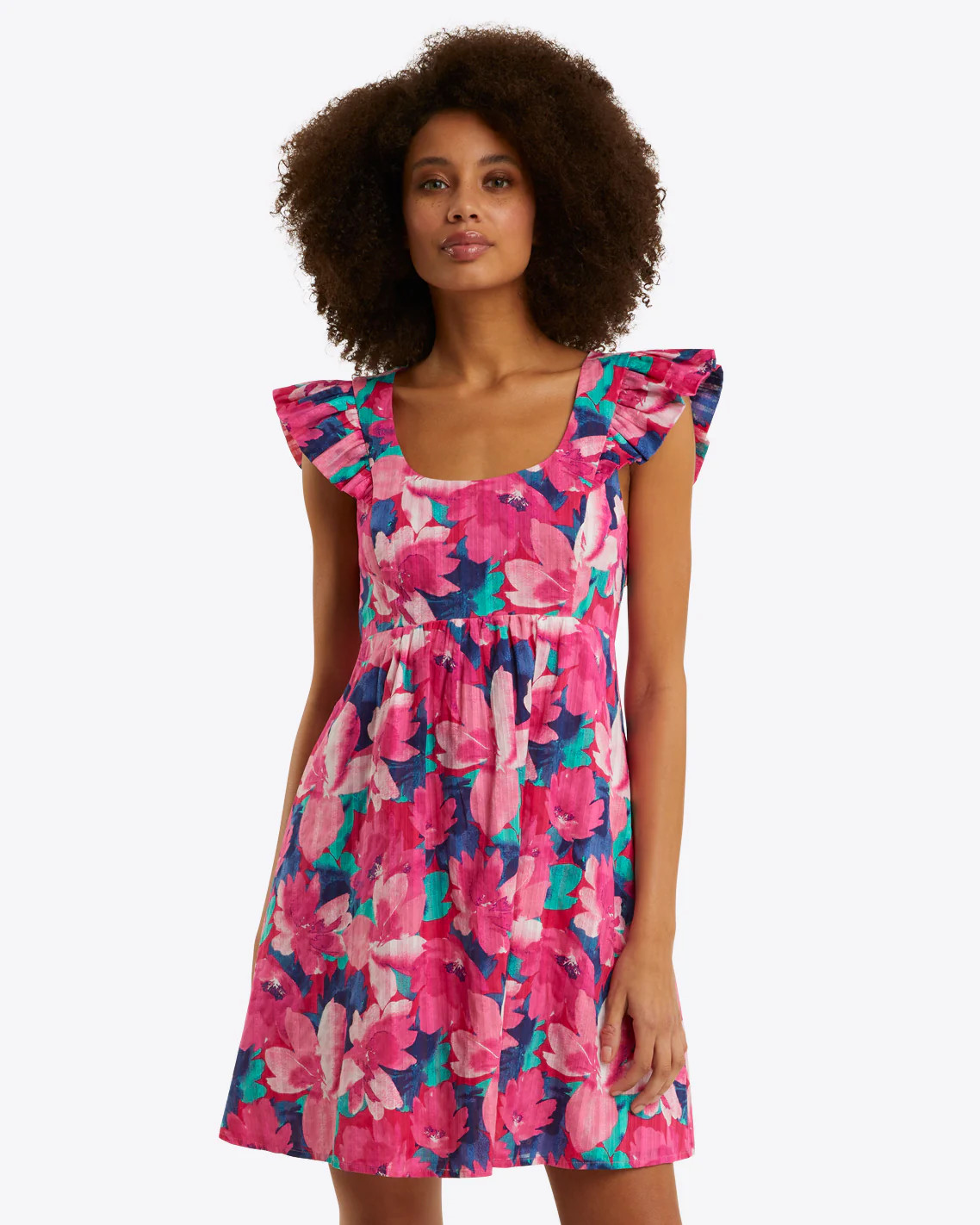 Tiera Babydoll Dress in Shadow Stripe | Draper James (US)