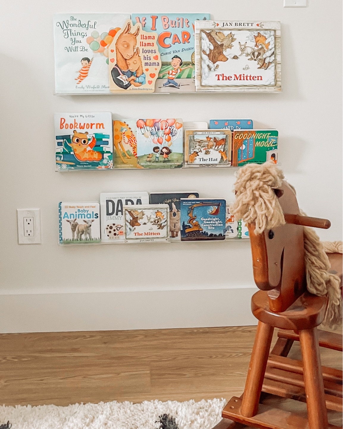 Baby boy nursery reading nook with acrylic bookshelves from Amazon 

#LTKhome #LTKbaby #LTKkids