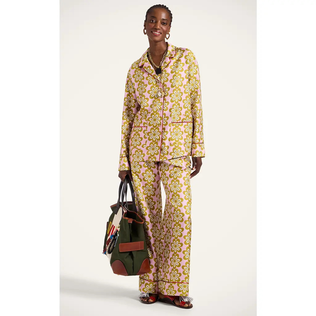 La DoubleJ Pajama Shirt Caper Pink at Nordstrom, Size X-Large | Nordstrom