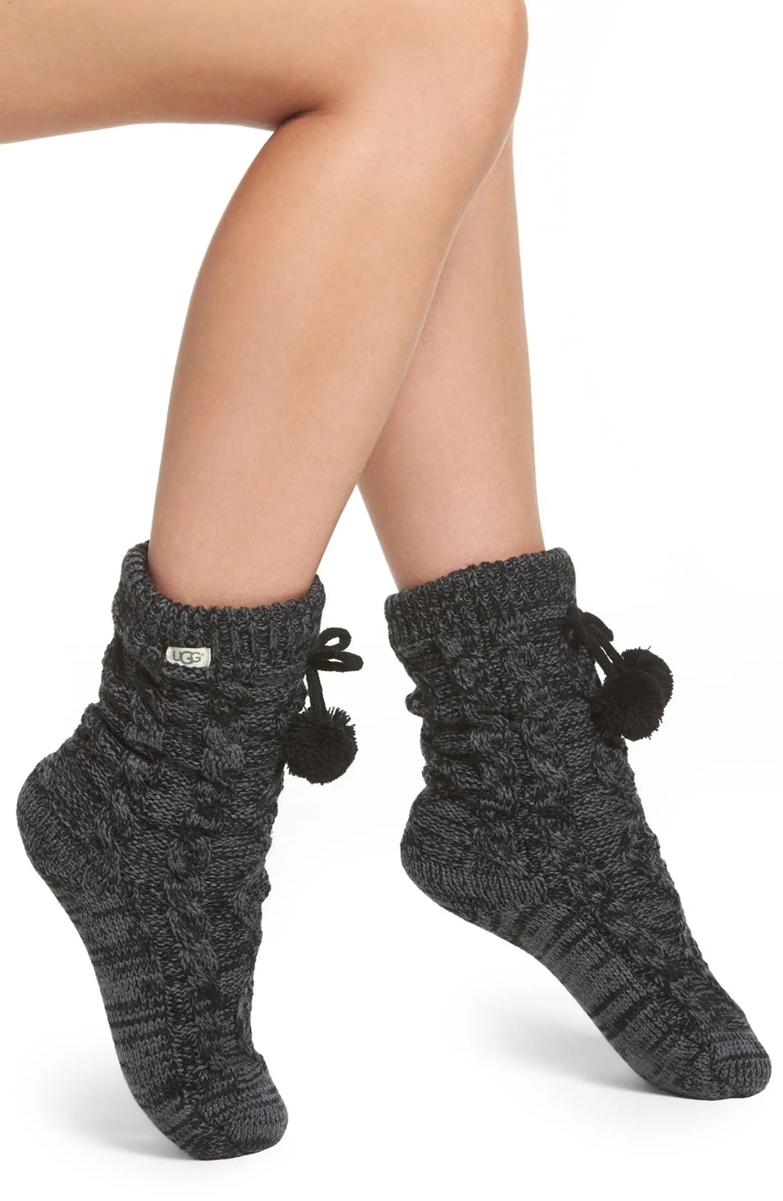 Pompom Fleece Lined Socks | Nordstrom