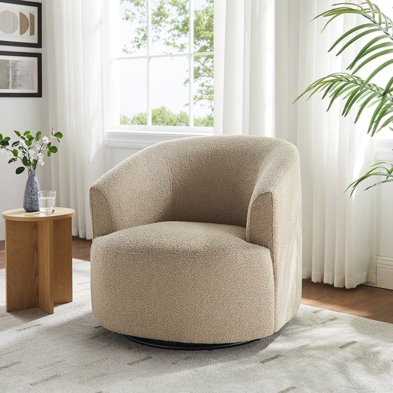 Mainstays Boucle Swivel Accent Chair, Taupe | Walmart (US)