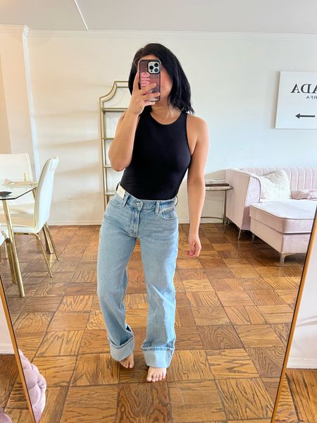 just got these jeans delivered from Abercrombie and I’m obsessed! They’re so comfy and soft! Wearing the low rise baggy in 24 short, medium wash with wide cuff 15% off today! 

#LTKfindsunder100 #LTKstyletip #LTKsalealert