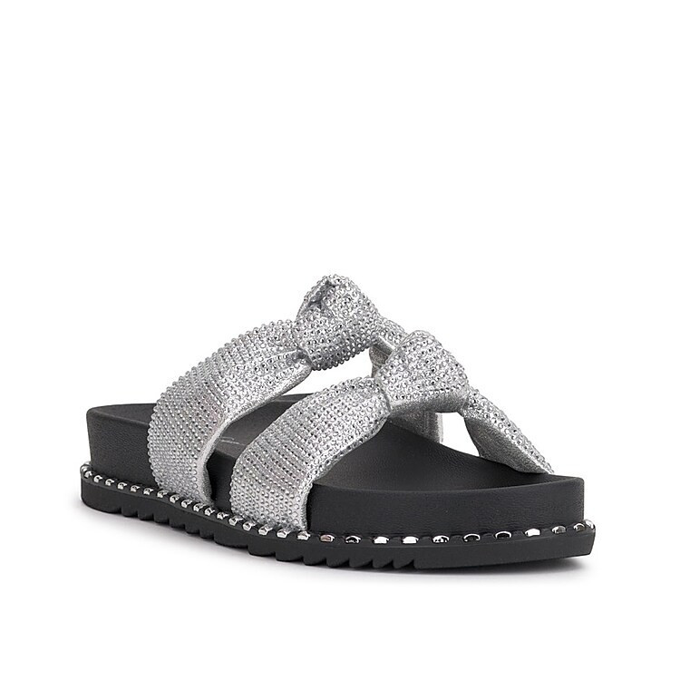 Jessica Simpson Caralyna Sandal | Women's | Silver Metallic | Size 6 | Sandals | Footbed | DSW